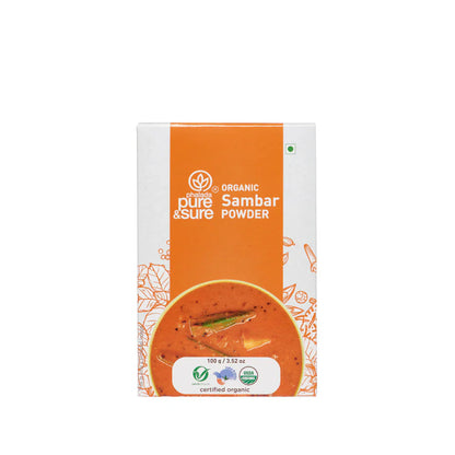 Sambar Powder | USDA Organic – Pure And Sure – 100gm
