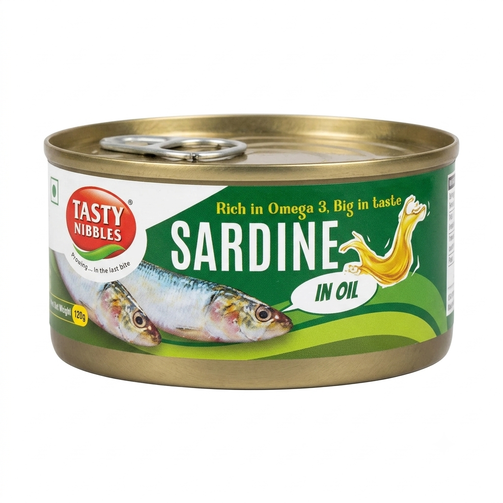 Sardine In Oil – Tasty Nibbles – 185gm
