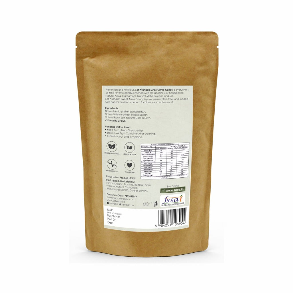 Amla Candy | Made With Ethical &amp; Natural Ingredients - No Color, Artificial Flavor &amp; No Added Preservatives - Sose - 200gm