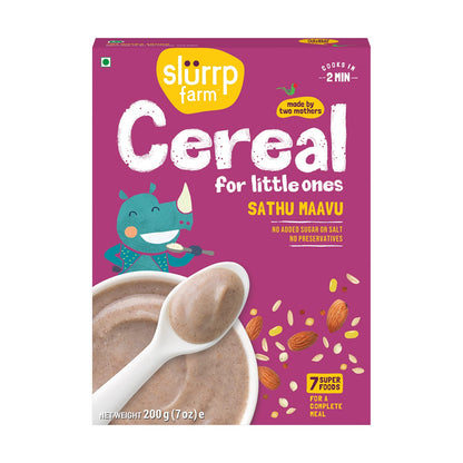 Sathu Maavu Porridge Mix – No Added Sugar &amp;amp; No Salt - Slurrp Farm – 200gm