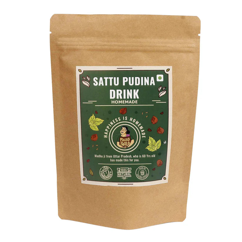 Sattu Pudina Drink | 100% Natural - High In Protein - Phulo Phalo - 250gm