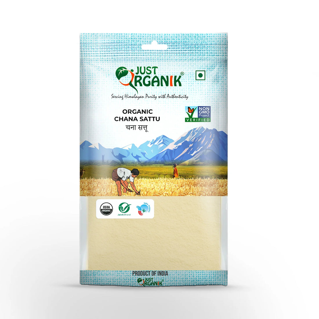 Chana Sattu - USDA Organic - Just Organik - 500gm