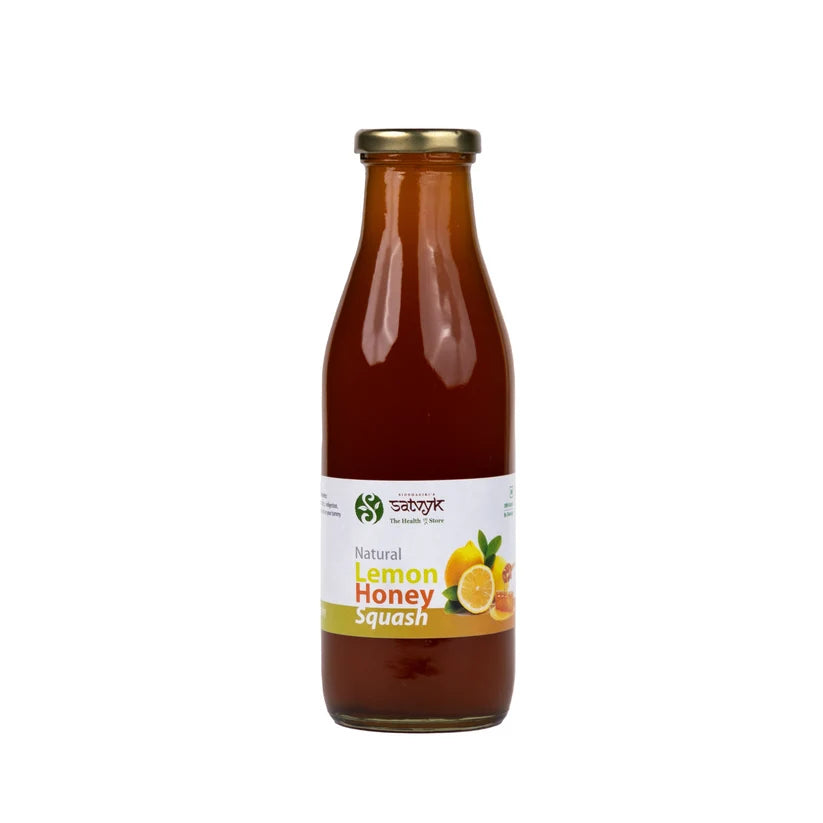 Squash | Natural Lemon Honey Squash -Instant drink- Refreshing Nimbu Syrup-Gluten-free, Non-GMO&amp;nbsp; &amp;nbsp;  - No Artificial Preservatives, No Added Color &amp;amp; No Added Synthetic Preservatives - Satvyk - 500ml
