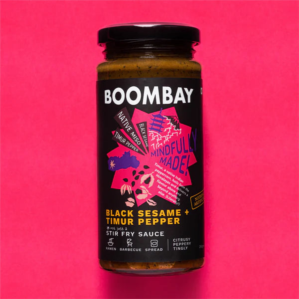 Sauce | Black Sesame + Timur Pepper (Citrusy Peppery Tingly) - Stir Fry Sauce - Ramen - Barbecue - Spread - Boombay - 250gm