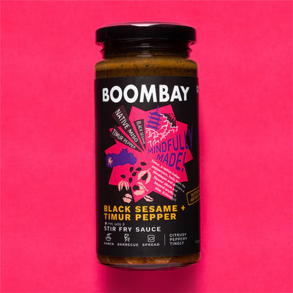 Sauce | Black Sesame + Timur Pepper (Citrusy Peppery Tingly) - Stir Fry Sauce - Ramen - Barbecue - Spread - Boombay - 250gm