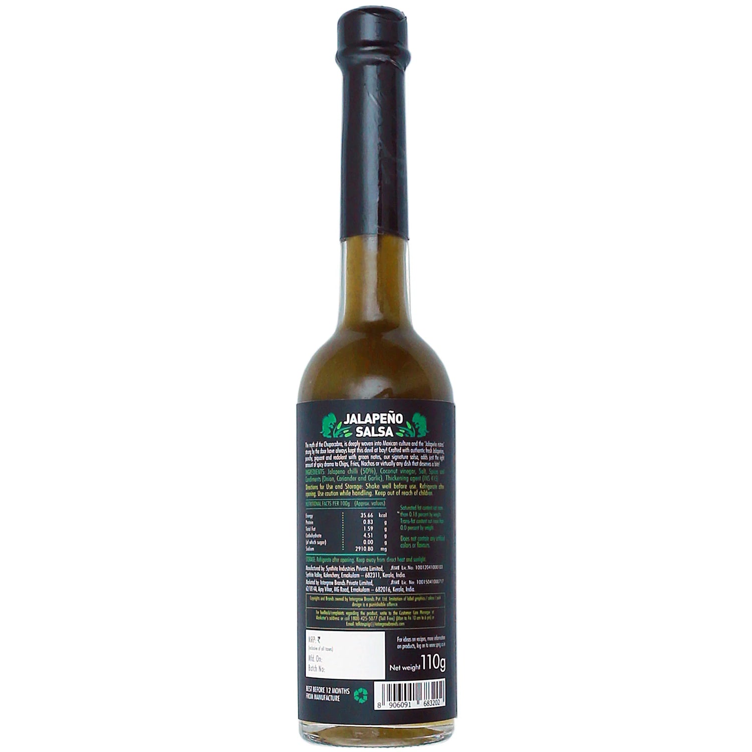 Sauce | Jalapeno Salsa Sauce (Made From Jalapeno Peppers) - Sprig - 110gm