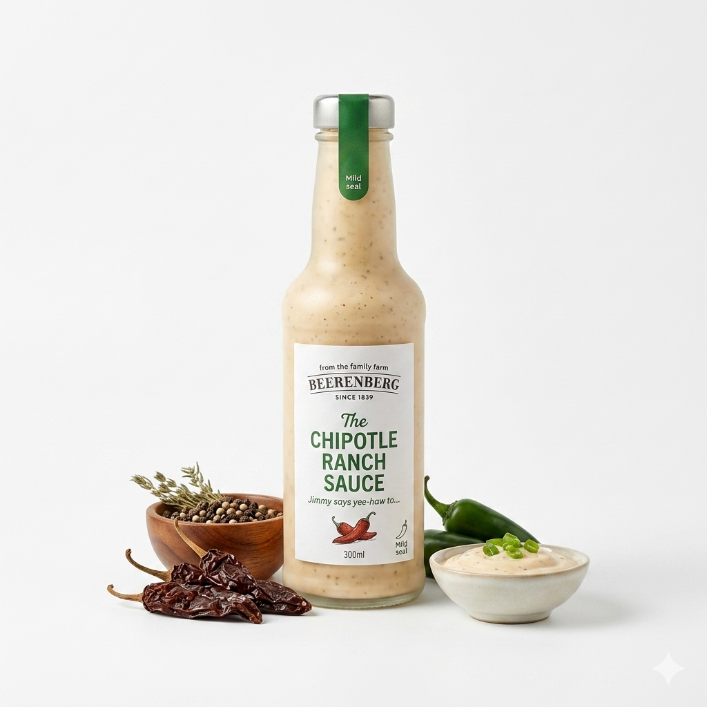Sauce | Chipotle Ranch Sauce (Jimmy)-Gluten Free - No Preservatives & No Artificial Colours - Beerenberg - 300ml