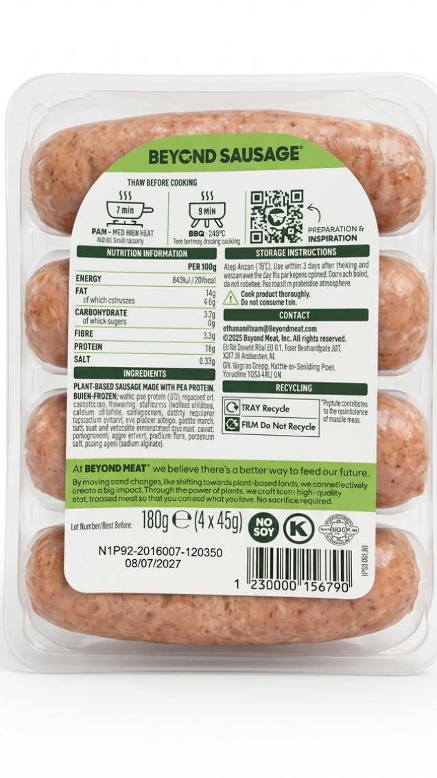 Patties |Sausage- 100% Plant Based Patties- 13g Protein Per Serving Sausage -Vegan,Gluten Free- Frozen Patties– No Soy, No GMO&
