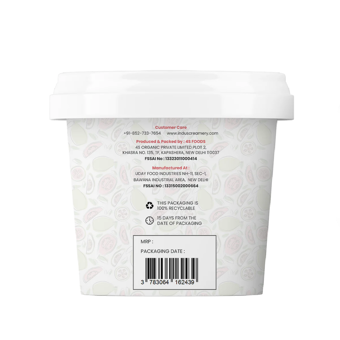 Ice Cream | Sawai Madhopur (Chilli Guava) - Hand Crafted Ice Cream - 100% Natural - No Added Preservatives, No Oil Fat &amp;amp; No Stabilisers - INDUS CREAMERY - 500ml