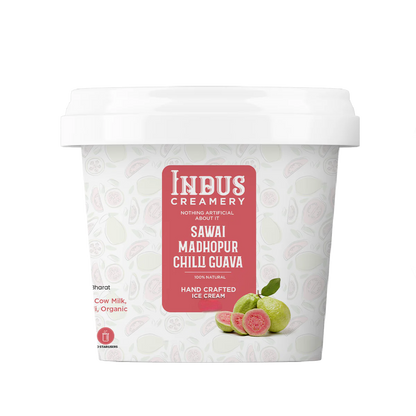 Ice Cream | Sawai Madhopur (Chilli Guava) - Hand Crafted Ice Cream - 100% Natural - No Added Preservatives, No Oil Fat &amp;amp; No Stabilisers - INDUS CREAMERY - 500ml