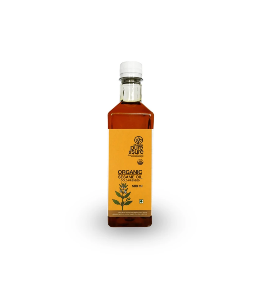 Sesame Oil | - Cold Pressed Organic - Natural - Pure and Sure - 500ml