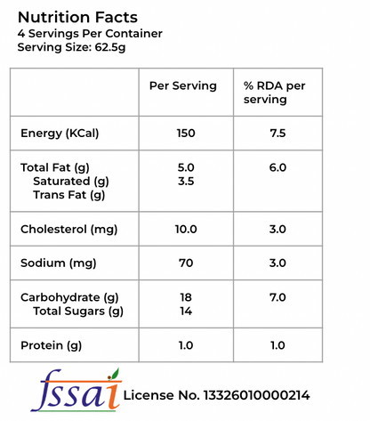 Espresso Ice Cream - Sweetened with Cane Sugar - Miri Kiri – 250gm