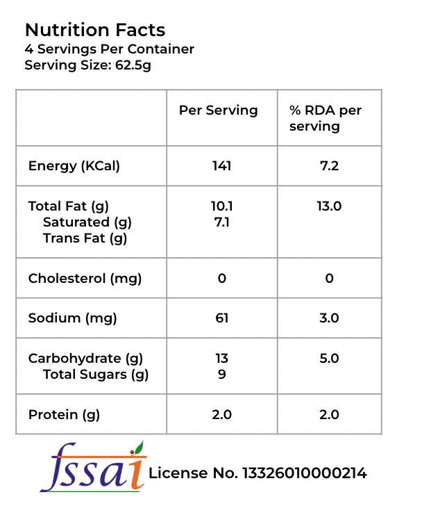 Chocolate Walnut Brownie Ice Cream - Sweetened with Cane Sugar - Miri Kiri – 250gm