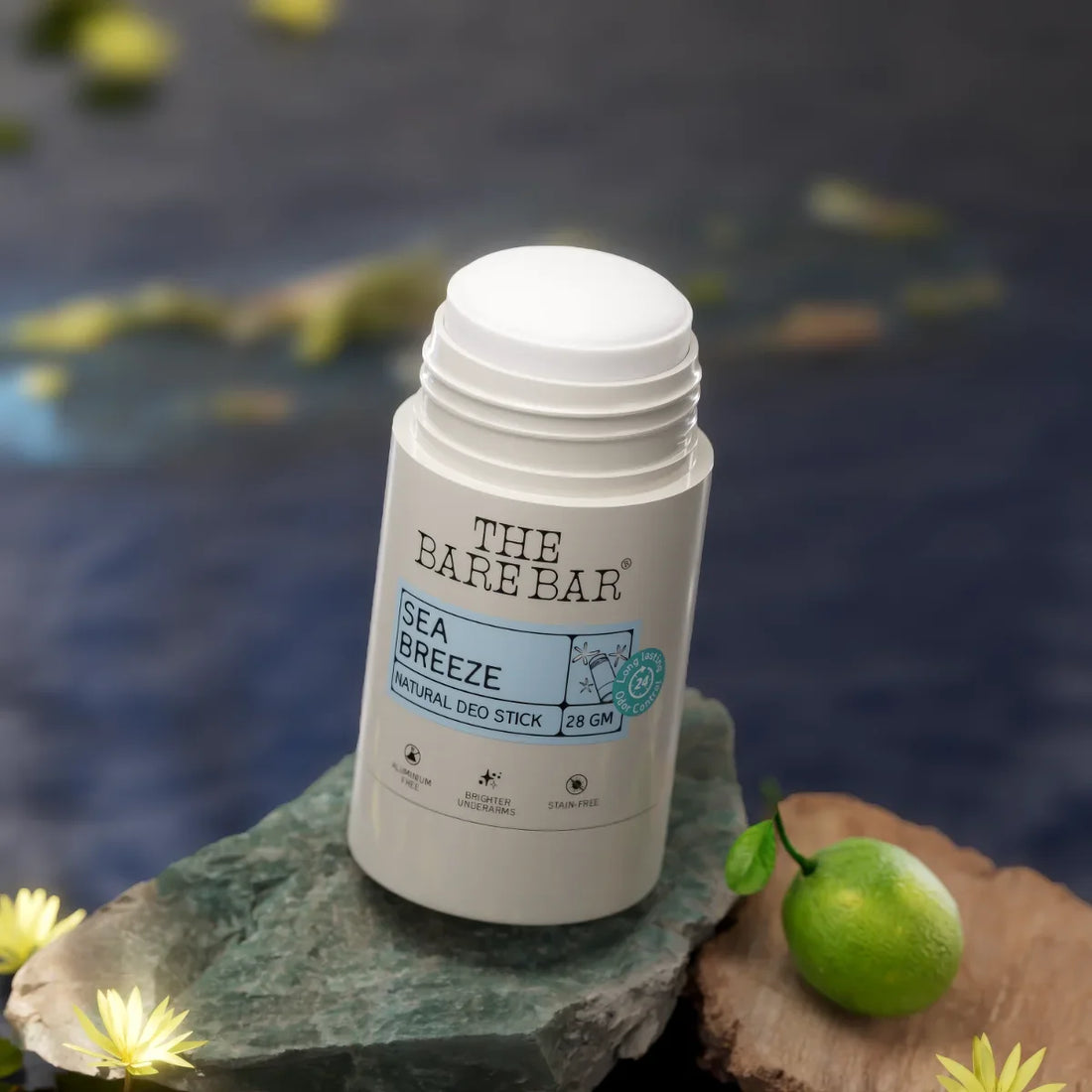 Deodorant | Sea Breeze Deodorant Stick (Deo Stick) -Vegan, No Artificial Fragrances, Paraben Free &amp;amp; No Added Preservatives- The Bare Bar - 75gm