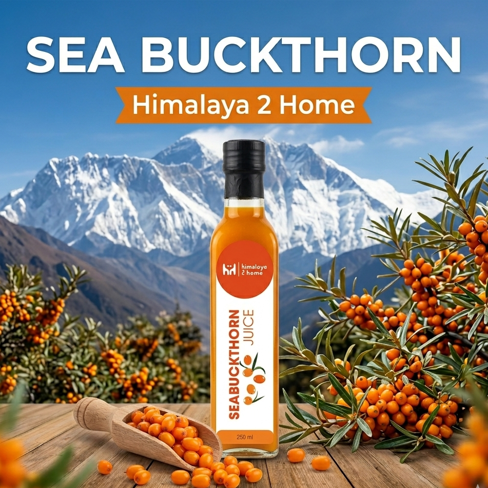 Juice| Seabuckthorn Juice -100% Pure - Himalaya 2 Home - 250ml