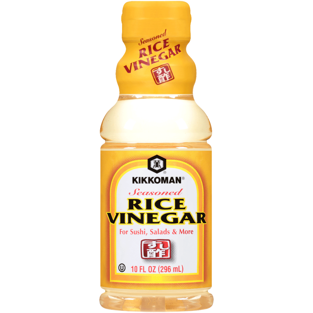 Vinegar | Rice Vinegar – For Sushi, Salads & More - Seasoned - No High Fructose Corn Syrup & No Added Preservatives - Kikkoman - 296ml
