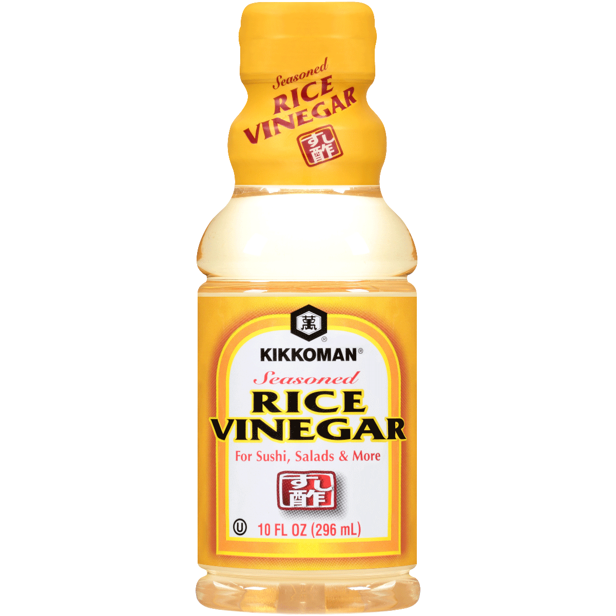 Vinegar | Rice Vinegar – For Sushi, Salads &amp; More - Seasoned - No High Fructose Corn Syrup &amp; No Added Preservatives - Kikkoman - 296ml