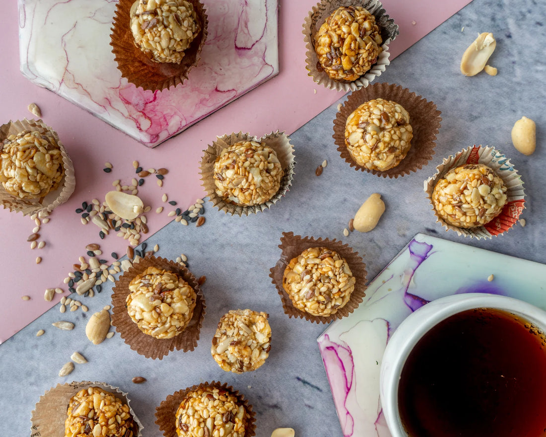 Seed N Nut Rochers | Vegan, Gluten Free, No Added Preservatives, No Added Sugar, Rich In Calcium & Diabetic Friendly – Bites Of Bliss – 115gm