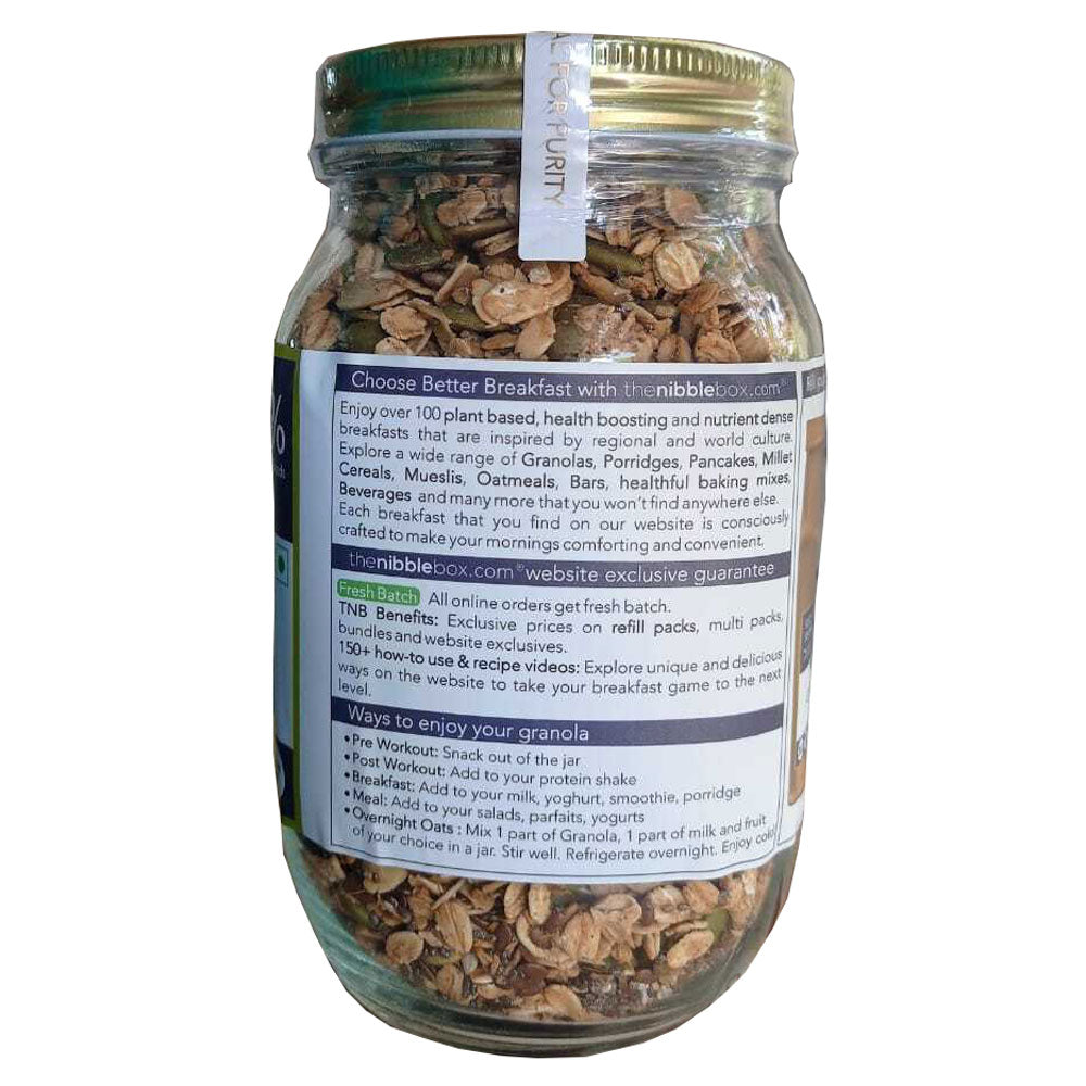 Seedy Seatmate Granola Jars - Vegan, Gluten Free &amp;amp; Zero Processed Sugar - The Nibble Box - 500gm