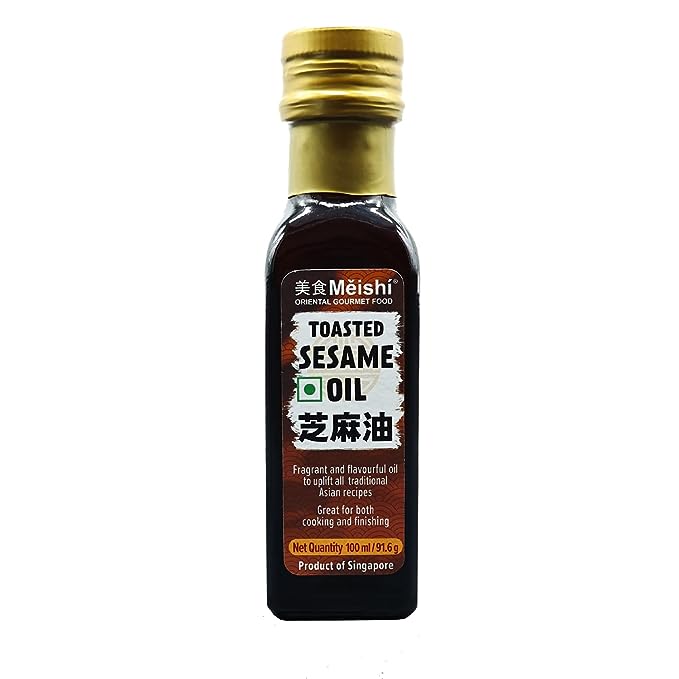 Sesame Oil | Toasted - Fragrant & Flavourful Oil To Uplift All Traditional Recipes - Great For Both Cooking & Finishing - Meishi - 100ml