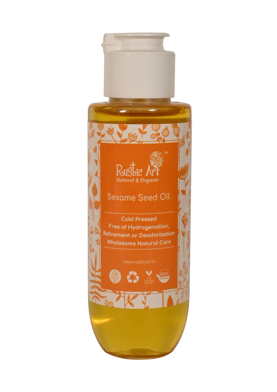 Sesame Seed Oil | Cold Pressed - Free Of Hydrogenation & Non GMO - Rustic Art - 100ml