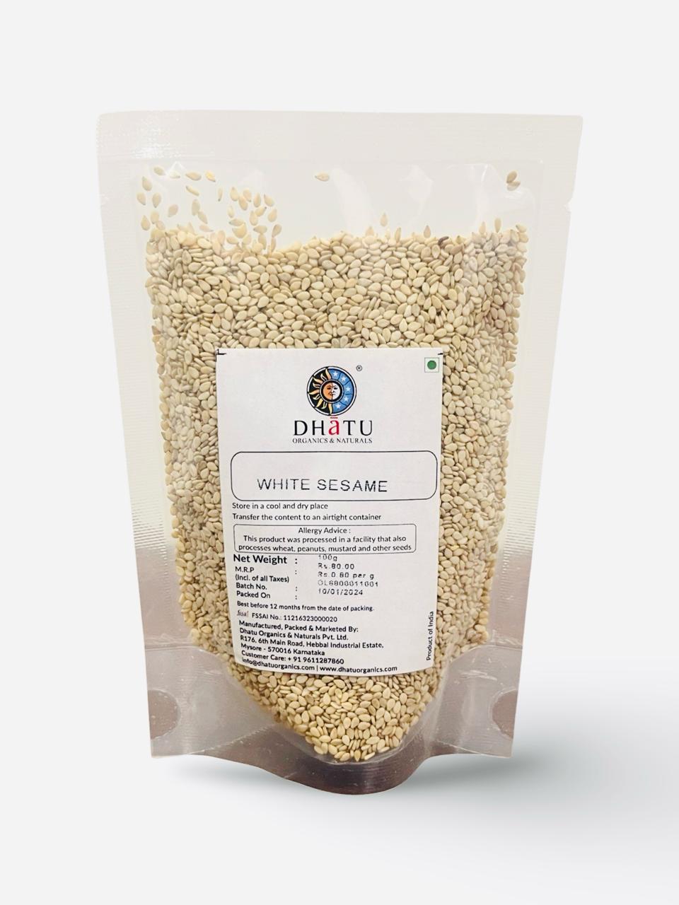 Sesame | White - Dhatu Organic - 100gm