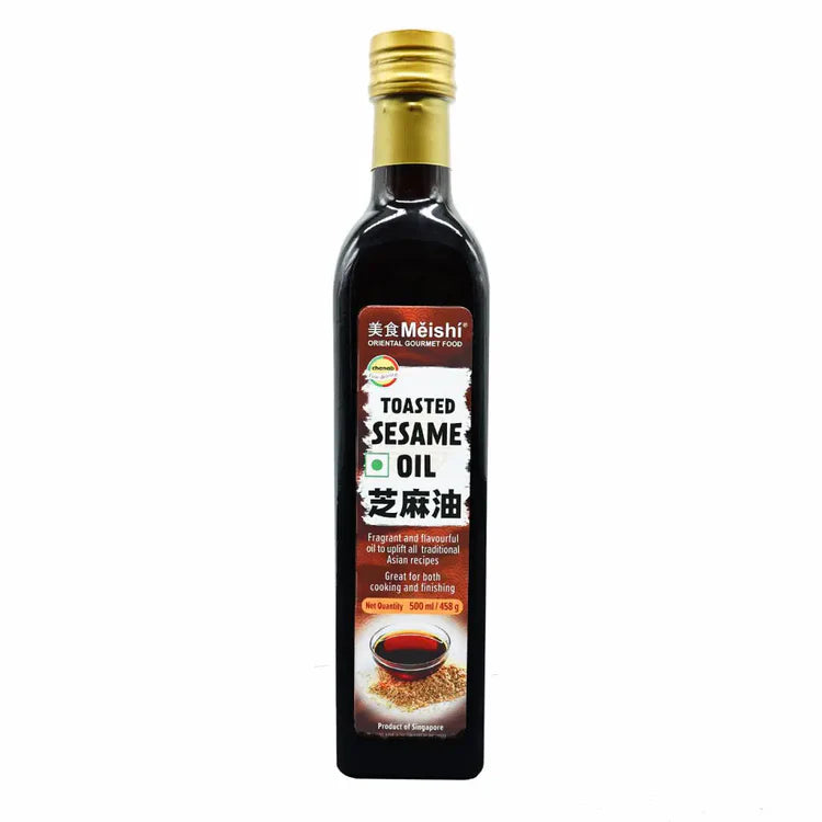 Sesame Oil | Toasted - Fragrant &amp; Flavourful Oil To Uplift All Traditional Recipes - Great For Both Cooking &amp; Finishing - Meishi - 500ml