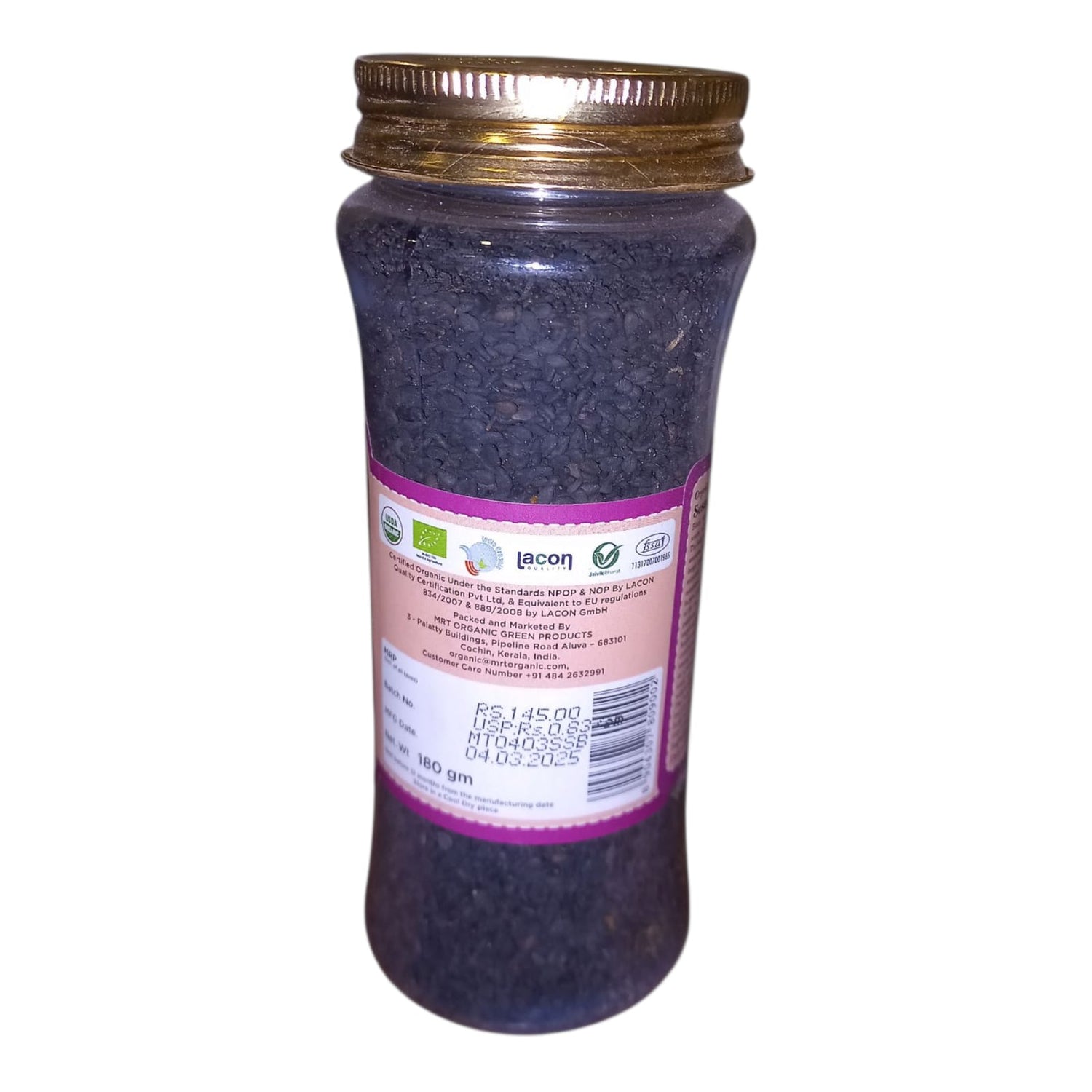 Sesame Seed | Black – Organic – Mrt Organic – 180gm