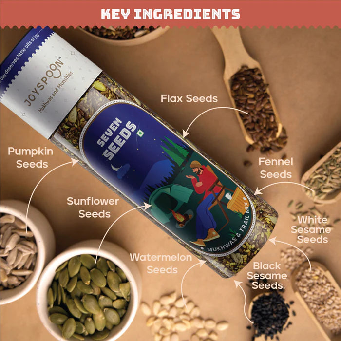 Mouth Freshener | Premium (Seven Seeds) - No Supari, No Preservatives &amp;amp; No Artificial Flavour - Joyspoon - 100gm