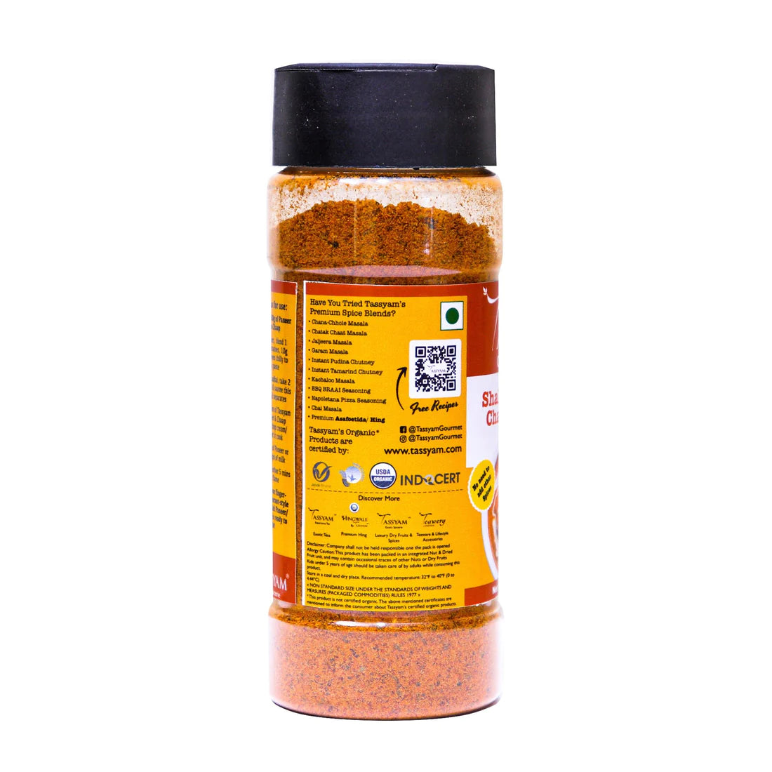 Paneer Masala | Shahi Paneer &amp;amp; Chaap Masala - USDA Organic - Tassyam Organic - 100gm