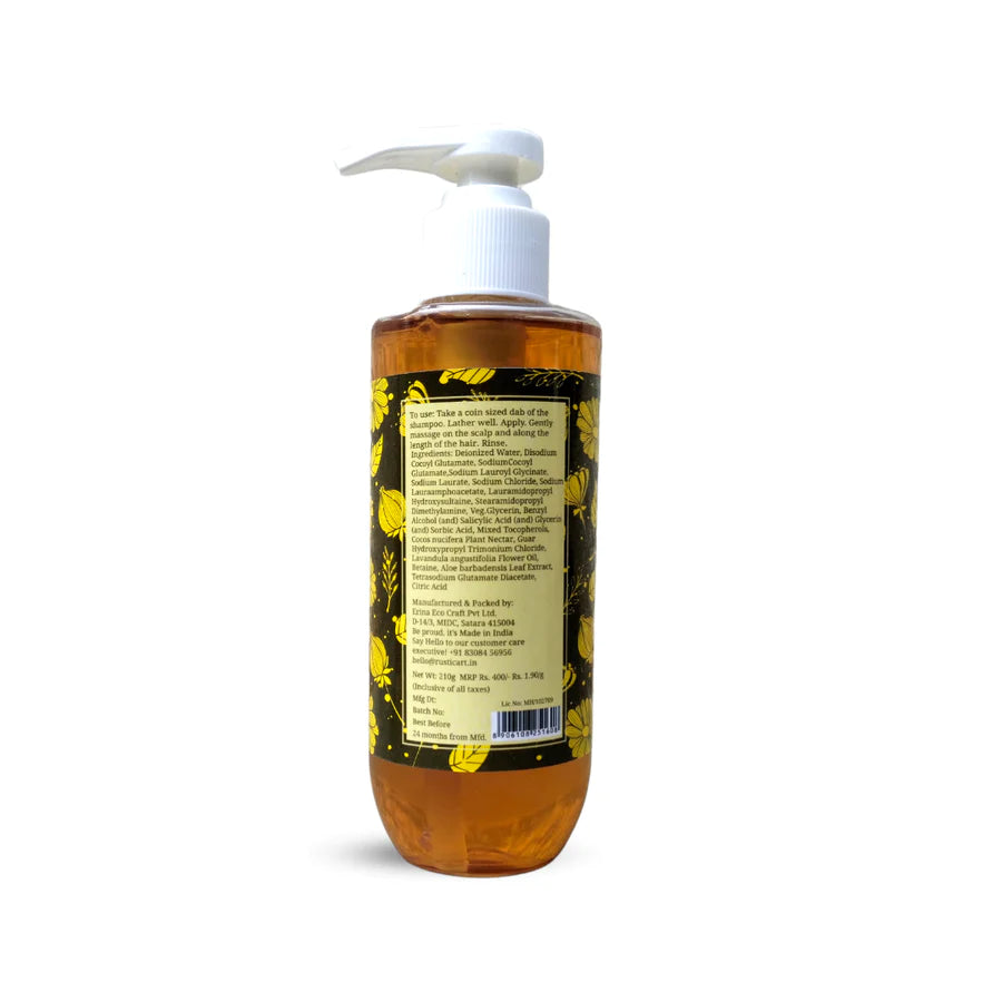 Shampoo | Coconut Nectar - For Baby – Vegan, Sulphate Free, Paraben Fee &amp;amp; Silicone Free - Rustic Art – 210gm