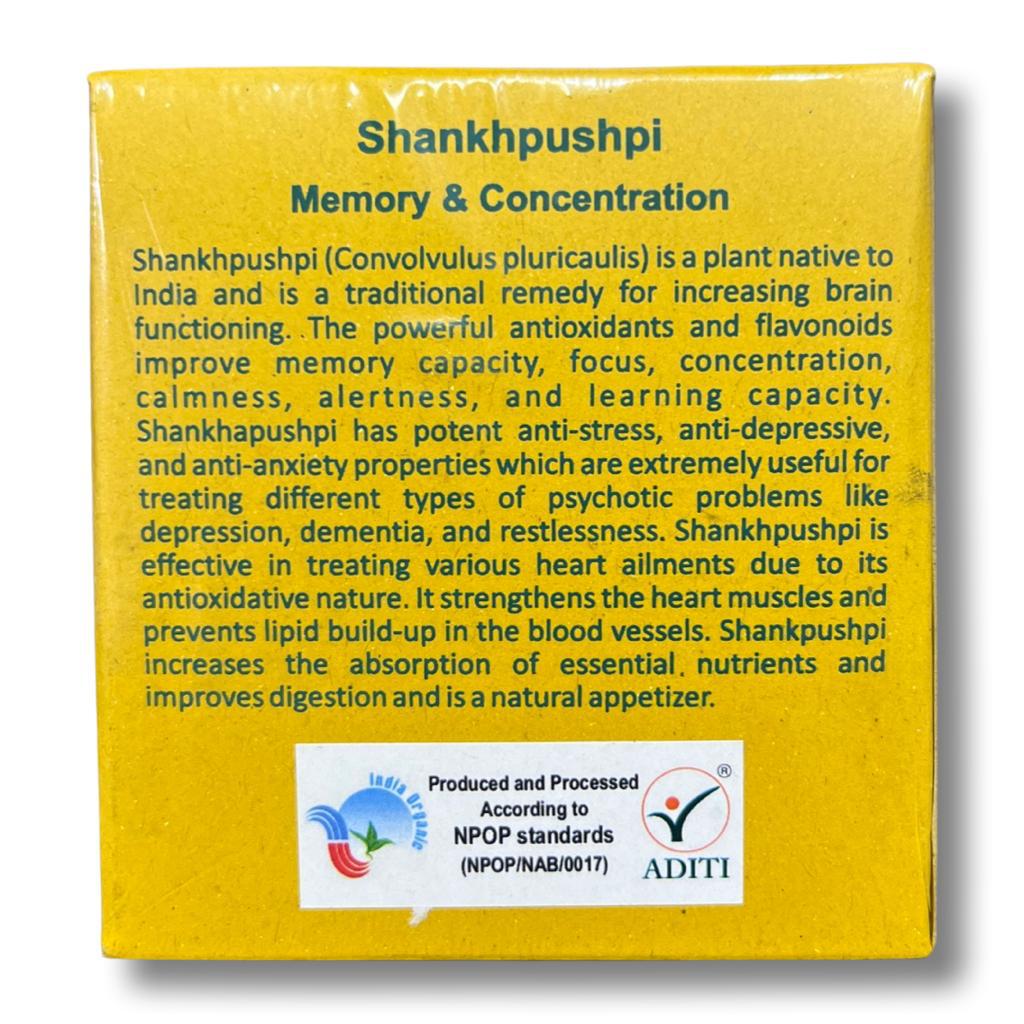 Shankhpushpi | (Memory &amp;amp; Concentration) - Aurospirul - 100 Capsules