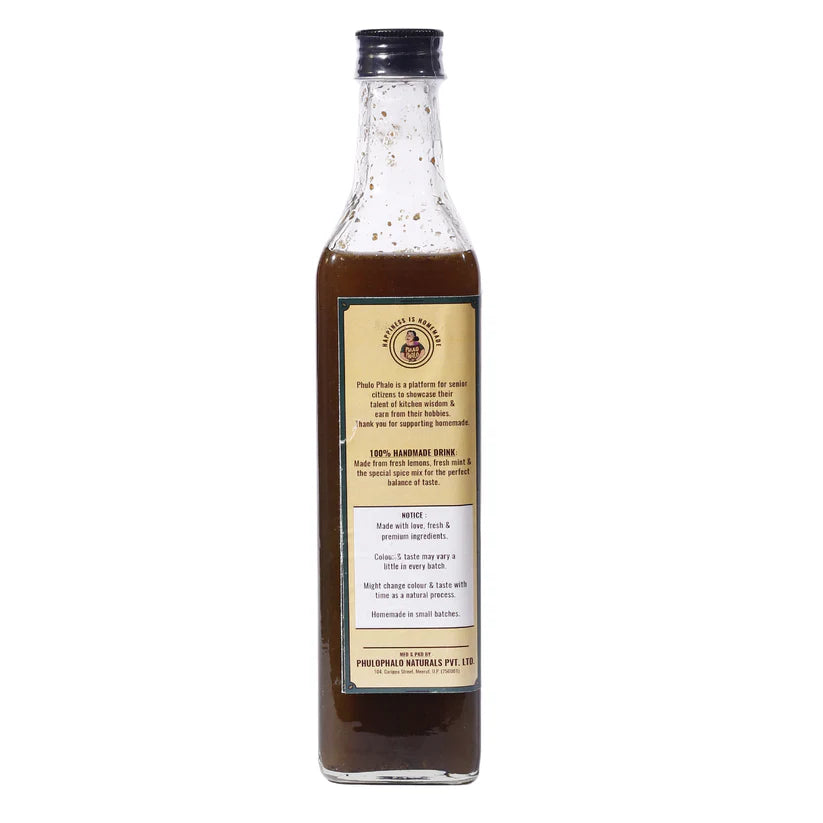 Shikanji | Concentrate (With Khandsari And Mint) - Bareilly, Uttar Pradesh - Homemade Summer Drink - No Added Preservatives - Phulo Phalo - 500ml