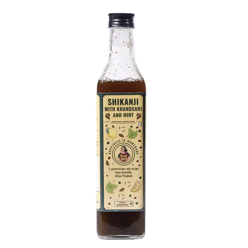 Shikanji | Concentrate (With Khandsari And Mint) - Bareilly, Uttar Pradesh - Homemade Summer Drink - No Added Preservatives - Phulo Phalo - 500ml