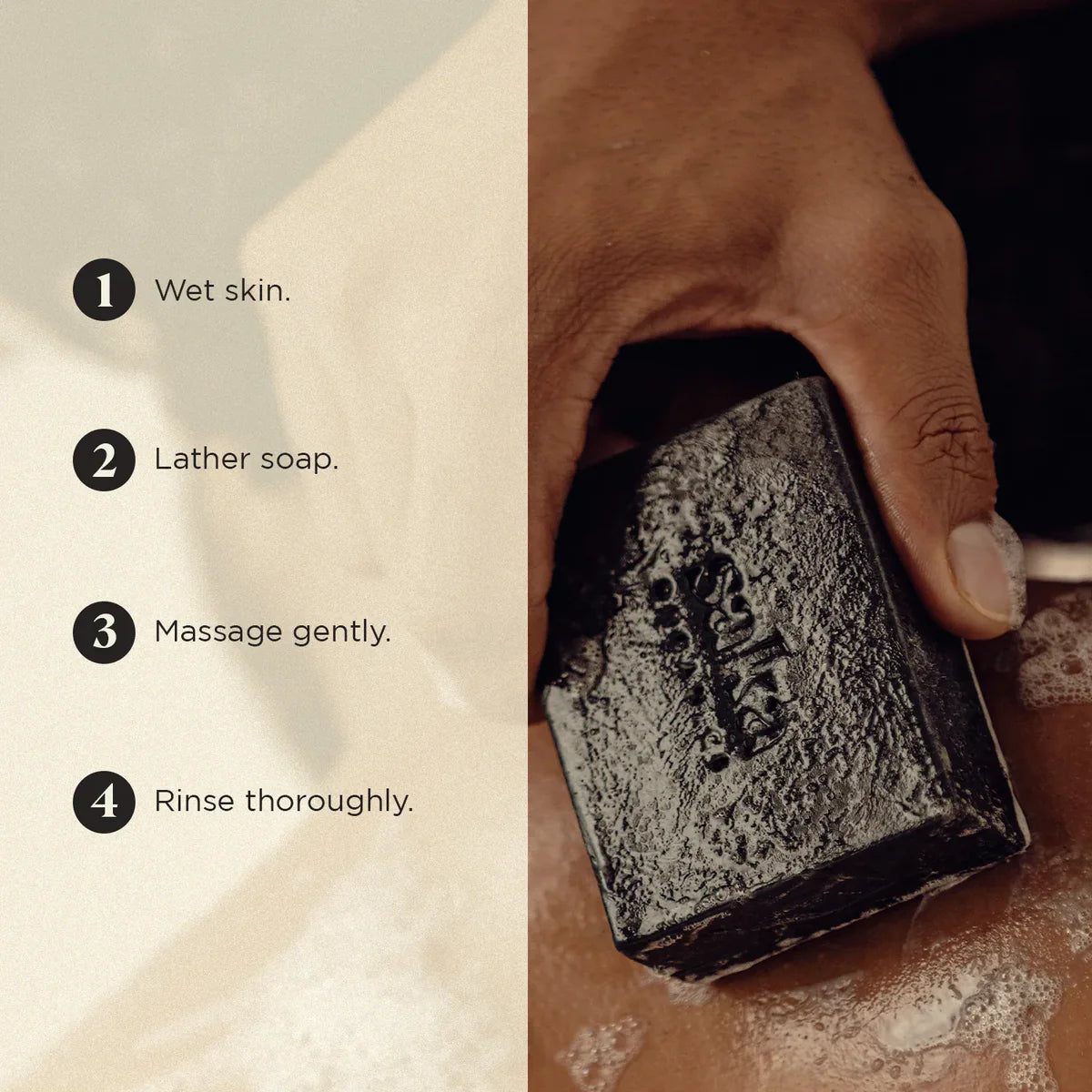 Soap |Springtime Medley (Charcoal &amp; Mint Soap) – Handcrafted – Saka Organics – 120gm