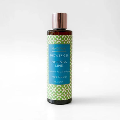 Shower Gel | Moringa Lime Shower Gel-  100% Vegan, 100% Natural - Moisturize, Nourish, Energize - Maroma - 300ml