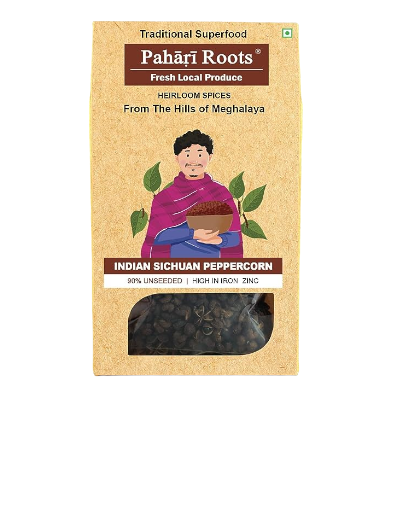 Sichuan Pepper | Indian Sichuan Peppercorn - 90% Unseeded - From The Hills Of Meghalaya - High In Iron & Zinc - Pahari Roots - 50gm