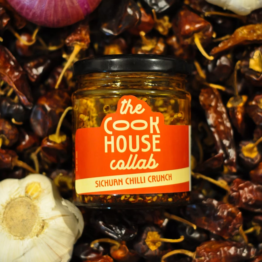 Sichuan Chilli Crunch | Made With Organic Ingredients - No Added Preservatives &amp; No Additives - The Cook House Collab - 330gm