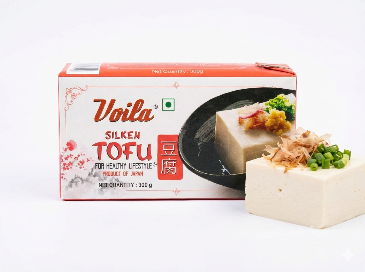 Tofu | Silken Tofu Firm - Low Fat Japanese Soya Paneer - Shelf Stable Tofu Snack - Ambient Storage - Ideal For Korean, Japanese, Chinese &amp; Asian Cuisine – No Preservatives  – Voila – 300gm