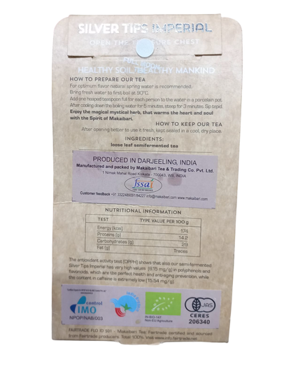 Tea | Silver Tips Imperial - Darjeeling Full Moon oolong Tea - Makaibari - 50gm
