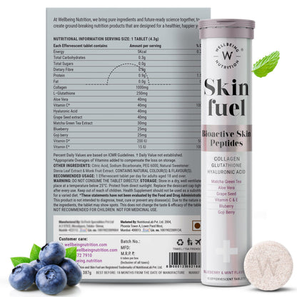 Skin Fuel - Bioactive Skin Peptides – Wellbeing Nutrition - 15 Tablets