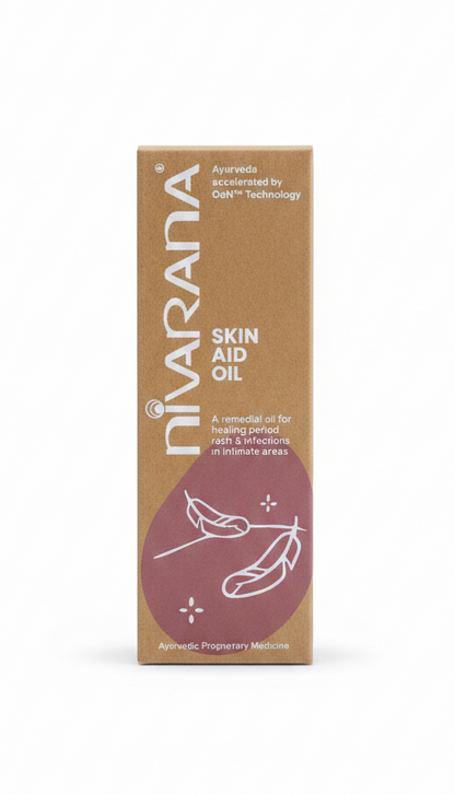 Oil| Skin Aid Oil - Remedial Oil for Healing Period Rash &amp; Infection - Vegan, Cruelty Free  – Prevents Period Rash , Reduces Redness and Controls Fungal - Free Sulphate, Silicone &amp; Heavy Metal– Nivarana– 50ml