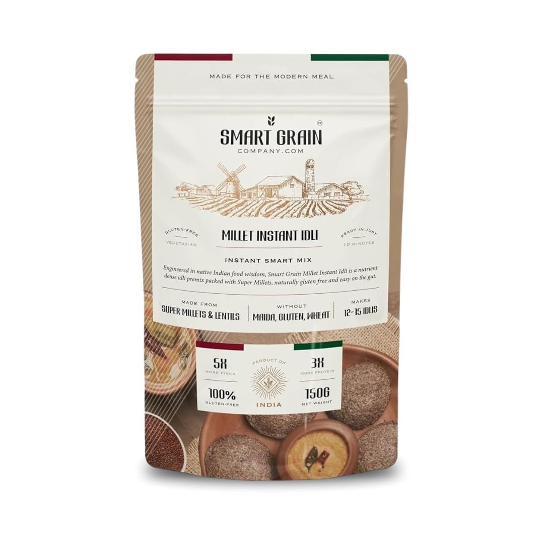 Idli | Millet Instant Idli - Gluten Free, Maida Free & Wheat Free - Smart Grain - 12-15 Idlis - 150gm