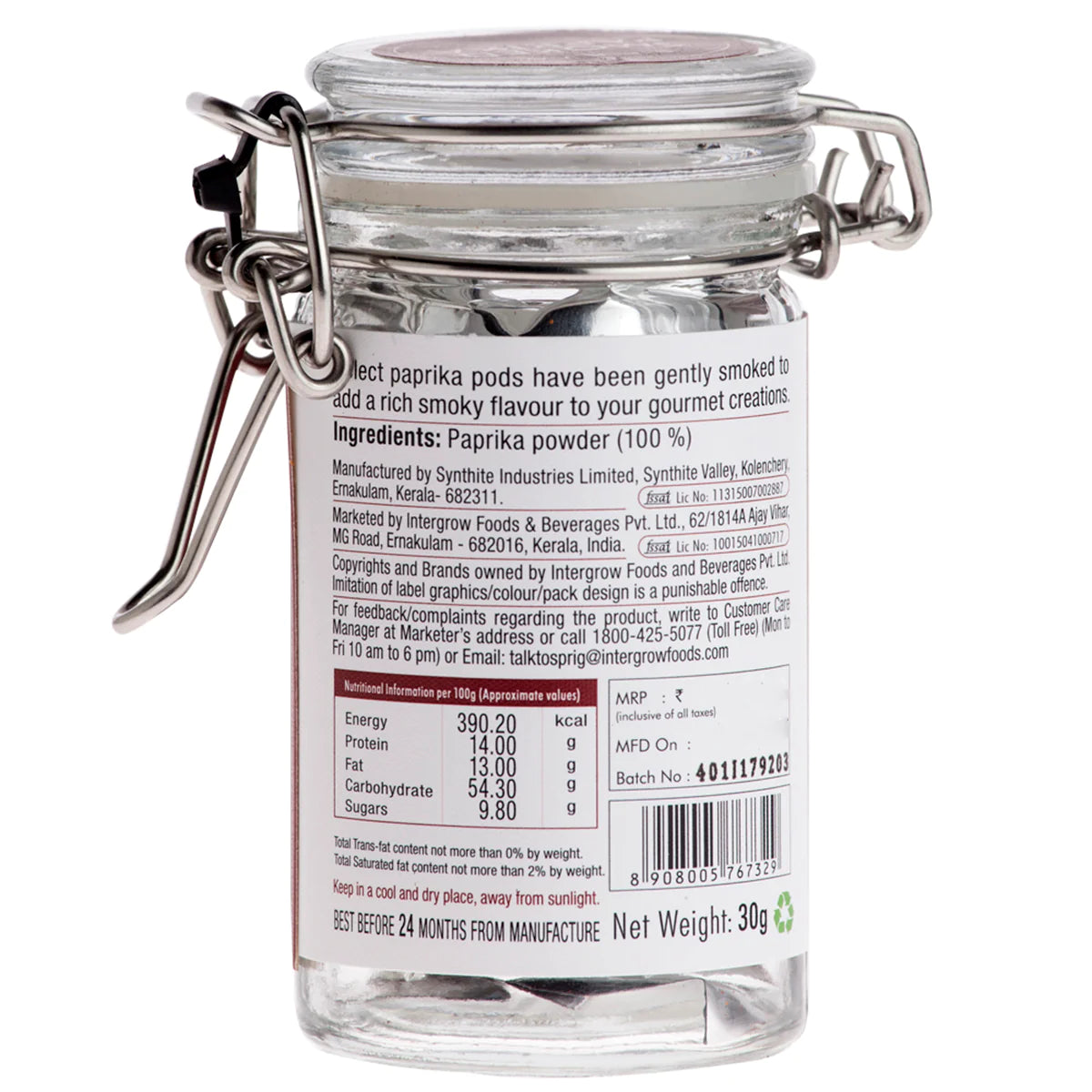 Smoked Paprika - Sprig -  30gm