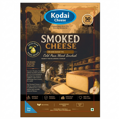 Smoked  Cheese - 100% Natural - Pasteurized - Kodai Cheese - 200gm