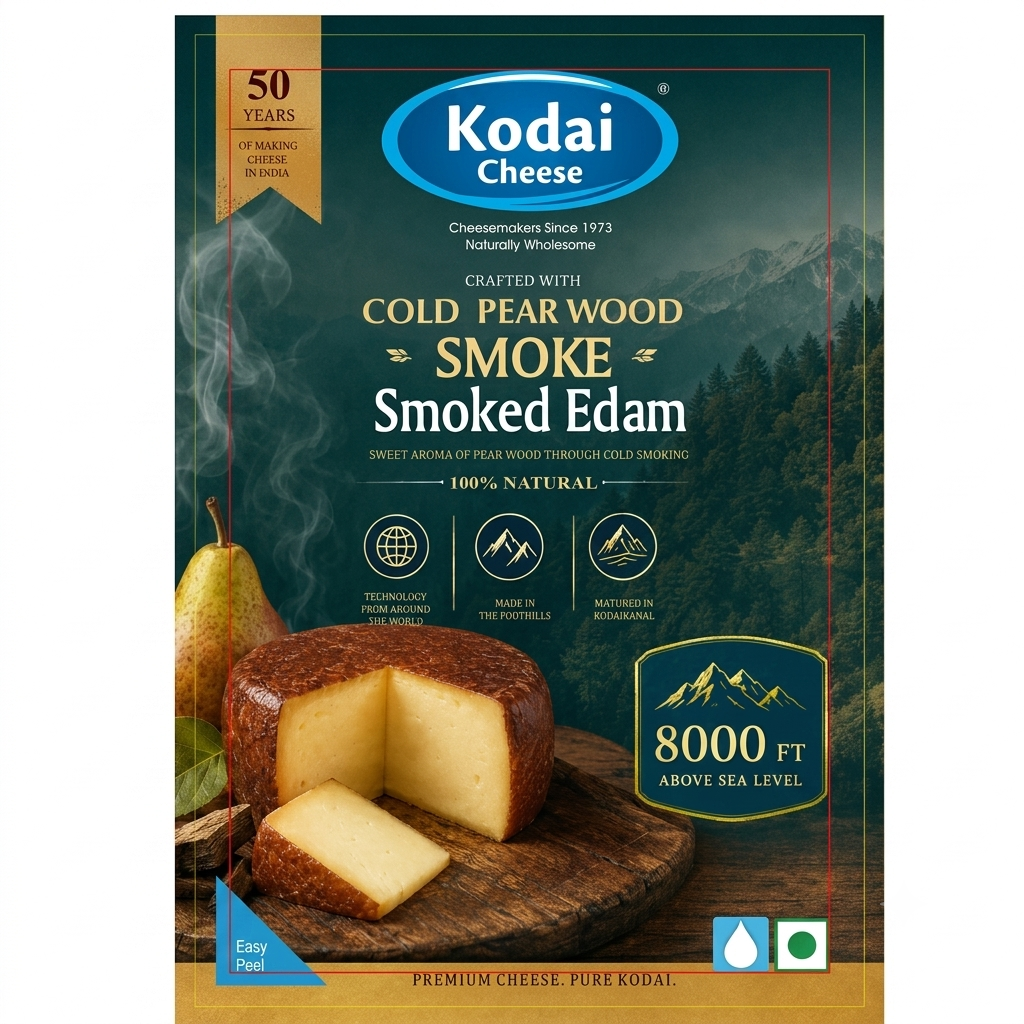 Smoked Edam Cheese - Pasteurized - Kodai - 200gm
