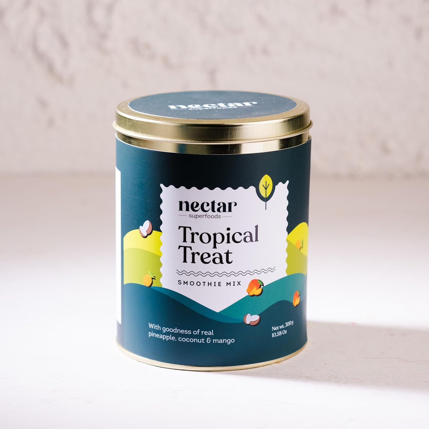 Smoothie Mix Powder | Tropical Treat (With Goodness Of Real Pineapple, Coconut &amp; Mango) – 100% Natural – Vegan, Gluten Free, Refined Sugar Free &amp; No Added Preservatives – Nectar Superfoods – 300gm