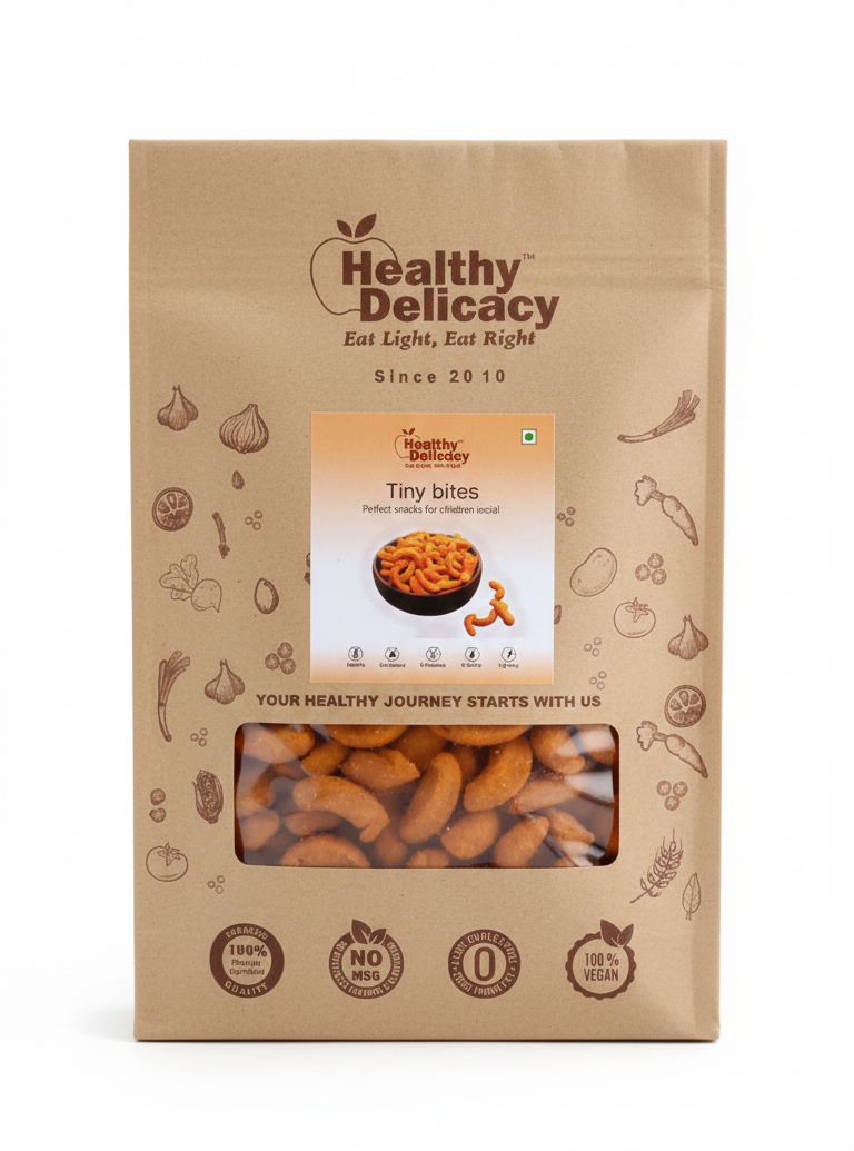 Tiny Bites -Gluten Free- Zero Cholesterol- No Trans Fat - No Preservative-Baked-Healthy Delicacy- 240gm