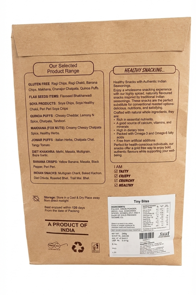 Tiny Bites -Gluten Free- Zero Cholesterol- No Trans Fat - No Preservative-Baked-Healthy Delicacy- 240gm