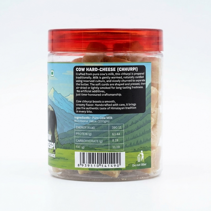 Cow Chhurpi - Traditional Himalayan Cheese Snack from Sikkim - No Synthetic Additives or Harmones - Vartoh Organic -150gm